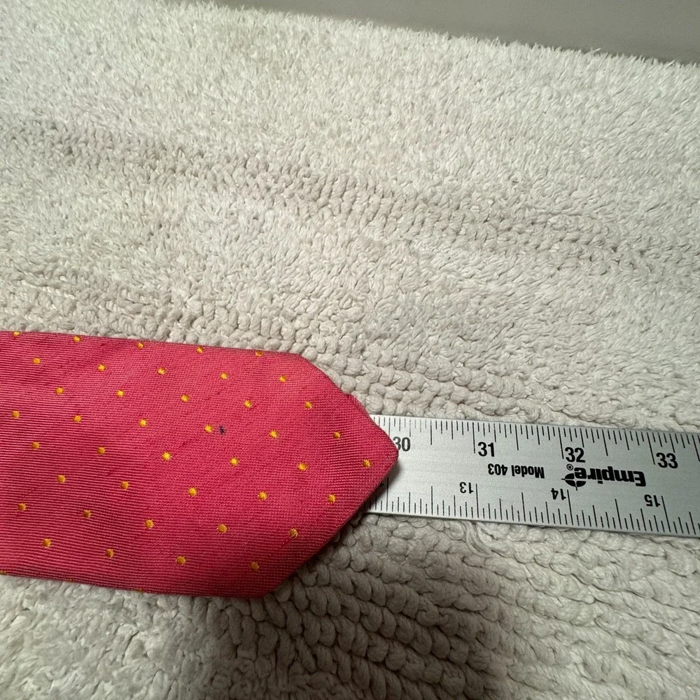 Bonobos Tie Red Orange Micro Polkadot Silk Linen Blend Narrow Thin Preppy Knit
